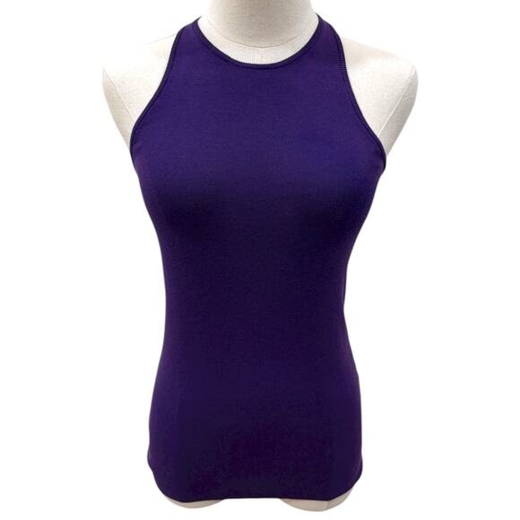A.L.C. Nello High Neck Racerback Tank Top In Purple - Picture 6 of 6